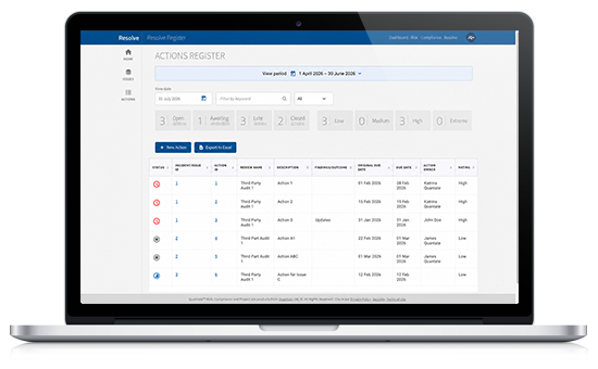 Quantate Resolve: Action Tracking